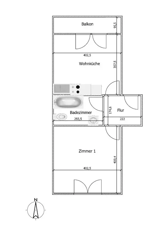 2 Zimmer Wohnung mit 44 m² in Offenbach – Bild 7