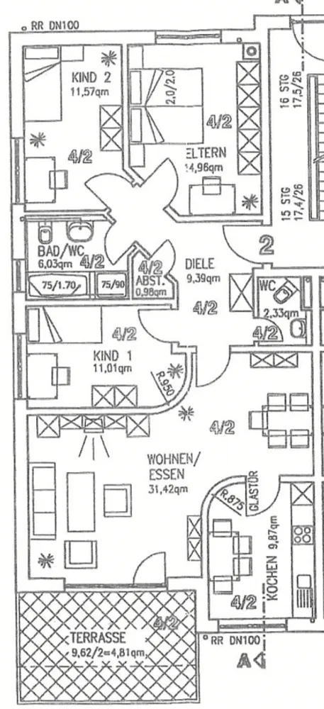 4 Zimmer Wohnung mit 100 m² in Paderborn – Bild 2