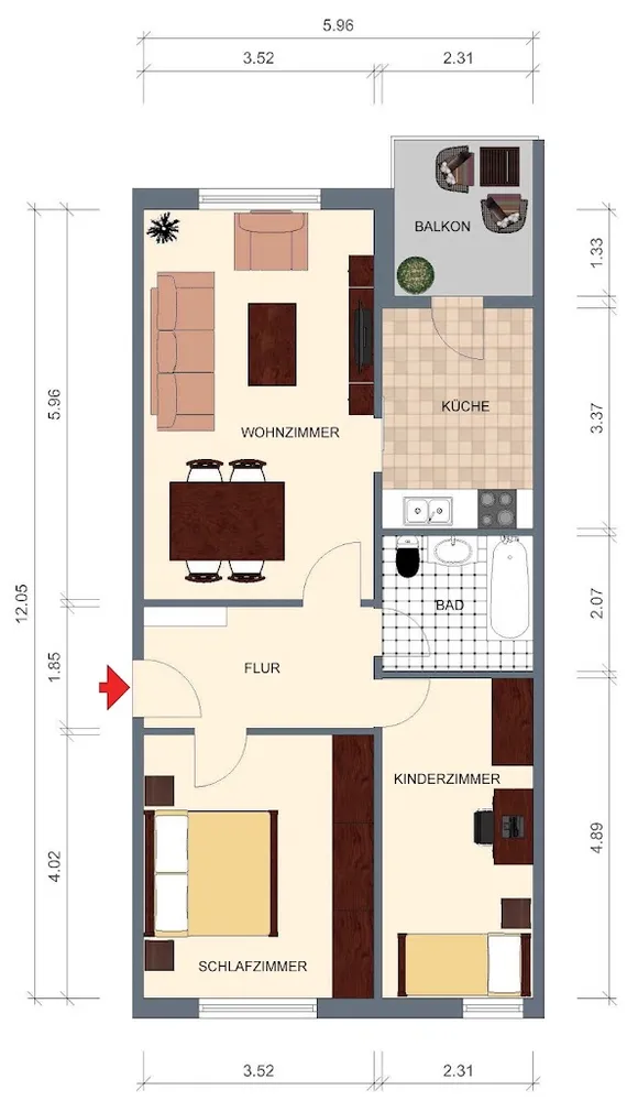 3 Zimmer Wohnung mit 66 m² in Stralsund – Bild 8