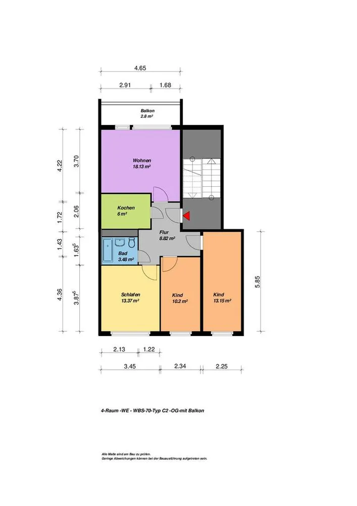 4 Zimmer Wohnung mit 76 m² in Neubrandenburg – Bild 2