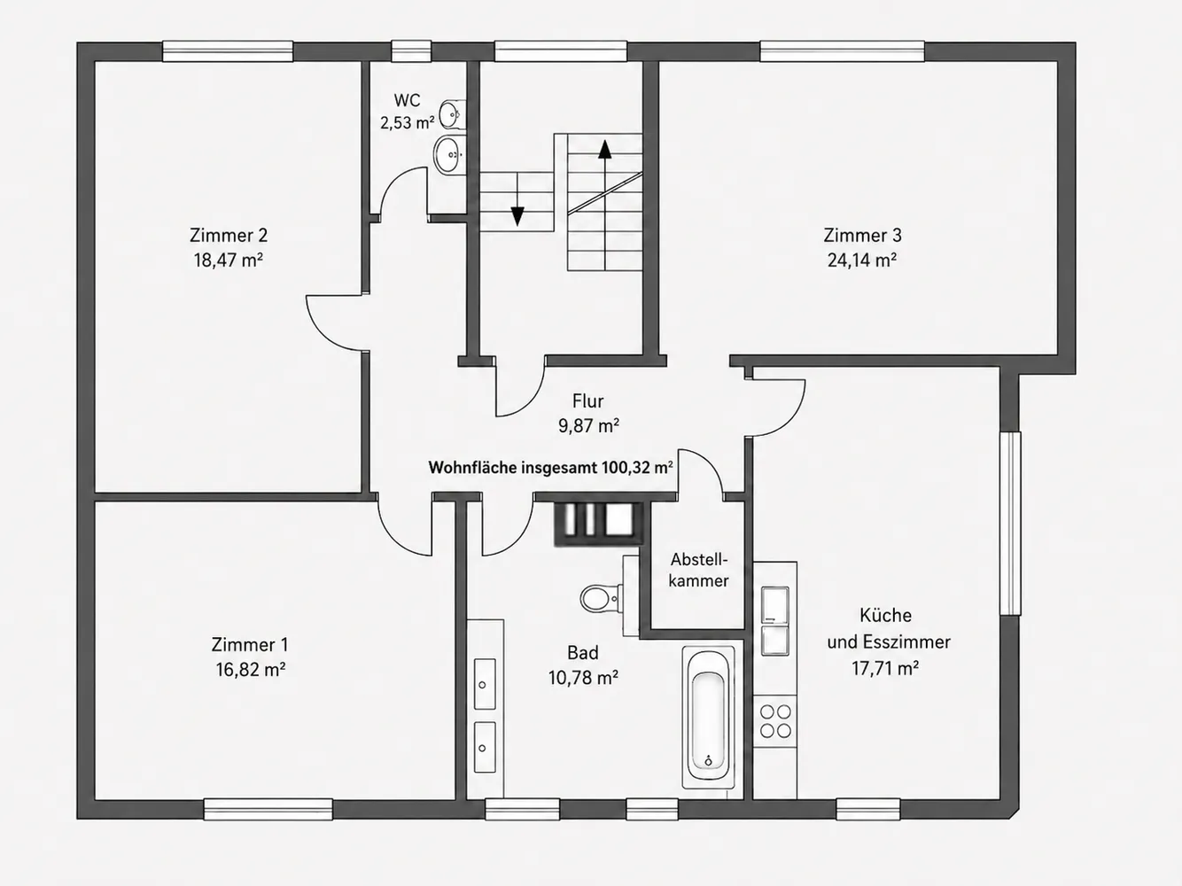 3 Zimmer Wohnung mit 100 m² in Heidelberg – Bild 4