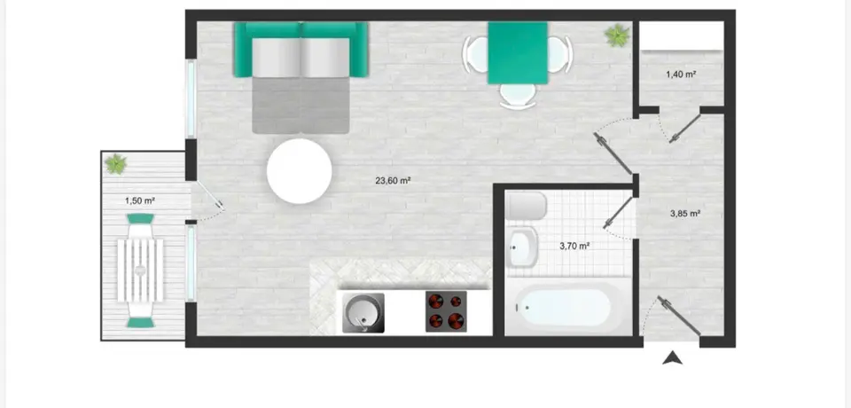 Studio mit 34 m² in Leipzig – Bild 6