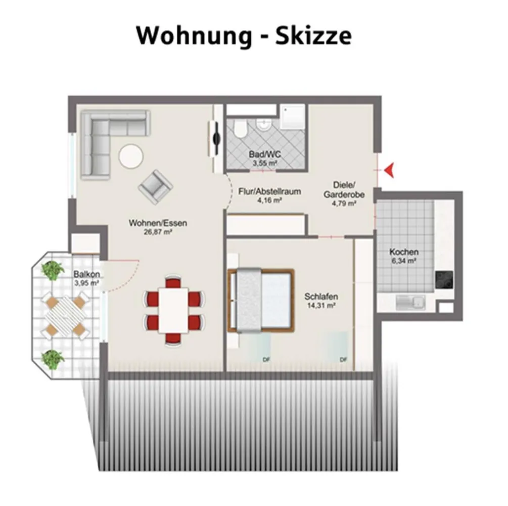 2 Zimmer Wohnung mit 66 m² in Pforzheim – Bild 12