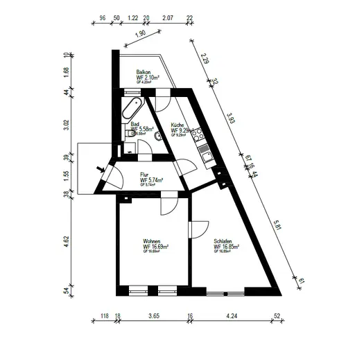 2 Zimmer Wohnung mit 56 m² in Leipzig – Bild 9