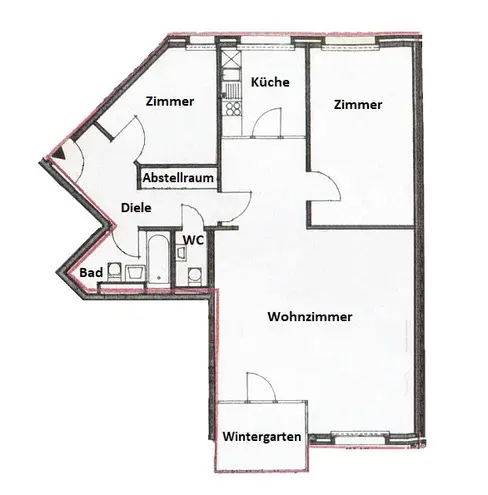 3 Zimmer Wohnung mit 92 m² in Neuss – Bild 2