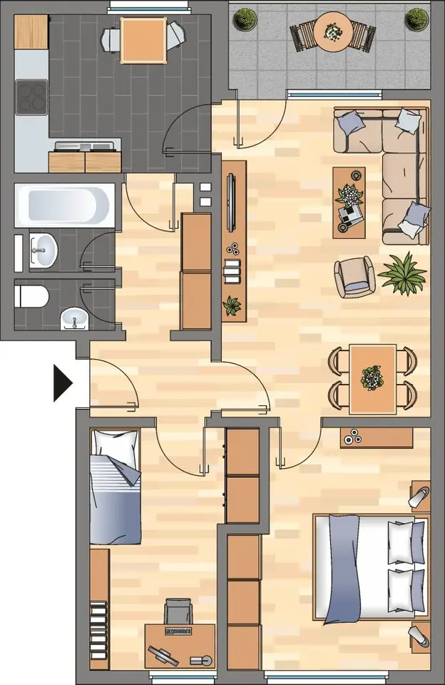 3 Zimmer Wohnung mit 64 m² in Wolfsburg – Bild 5