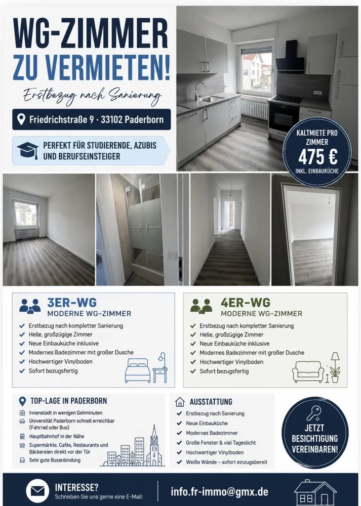WG-Zimmer mit 20 m² in Paderborn – Bild 1