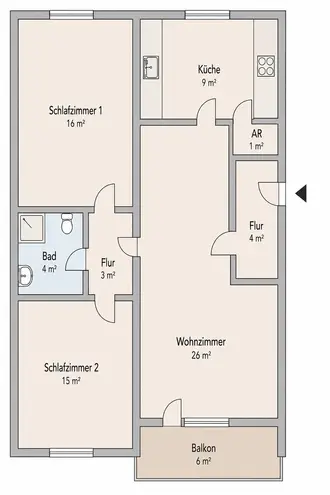 3 Zimmer Wohnung mit 80 m² in Hannover – Bild 9