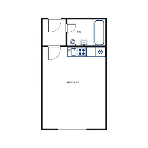 1 Zimmer Wohnung mit 23 m² in Augsburg – Bild 2