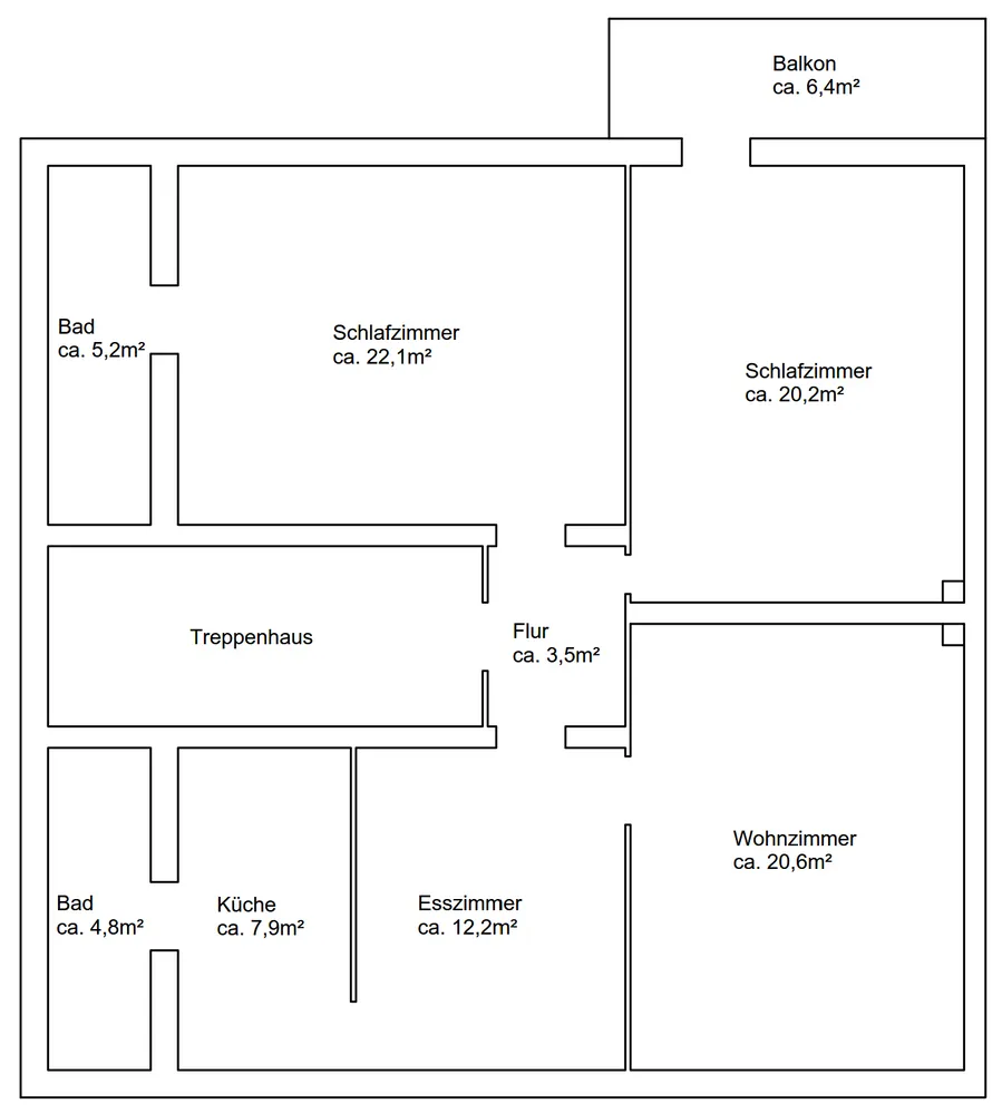 4 Zimmer Wohnung mit 100 m² in Eisenach – Bild 3