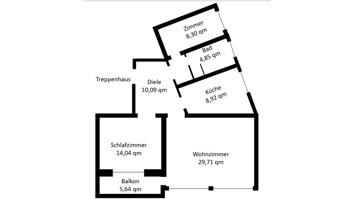 3 Zimmer Wohnung mit 71 m² in Bremerhaven – Bild 2