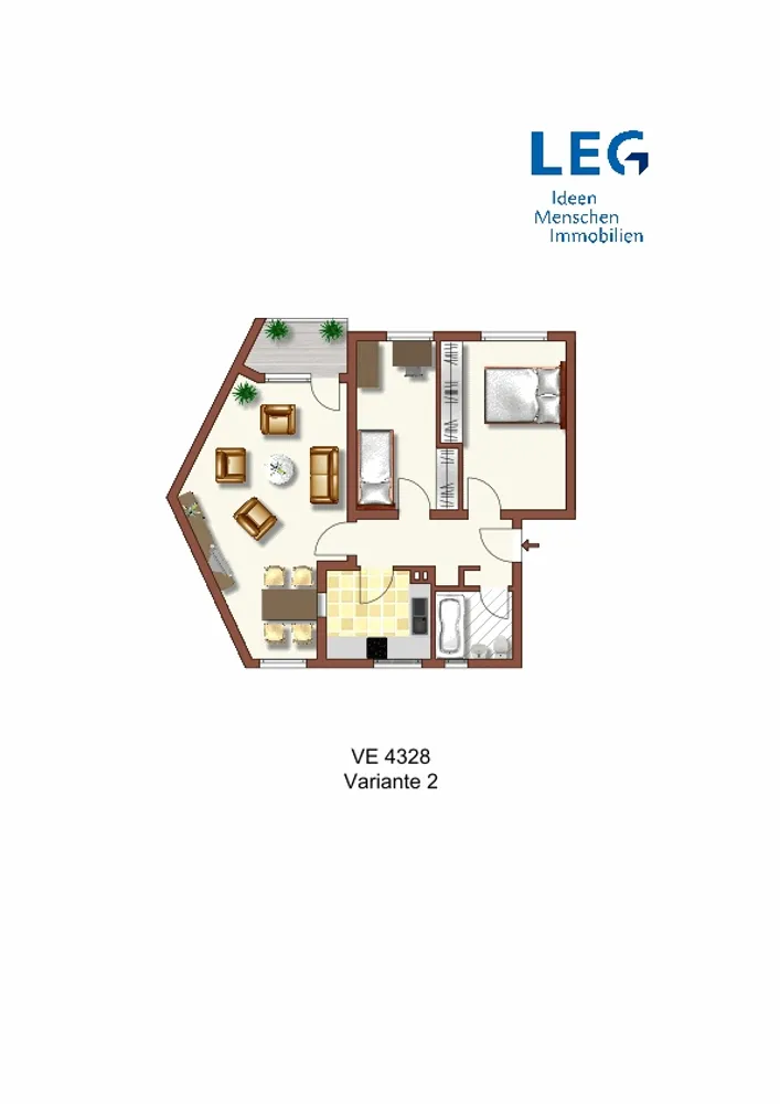3 Zimmer Wohnung mit 66 m² in Krefeld – Bild 2