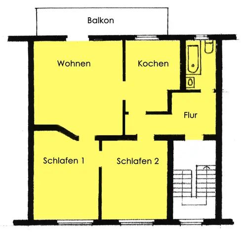 3 Zimmer Wohnung mit 70 m² in Essen – Bild 2
