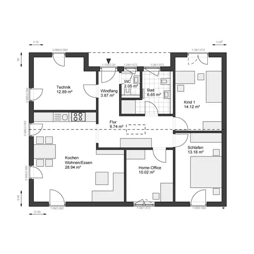 4 Zimmer Haus mit 102 m² in Bielefeld – Bild 2