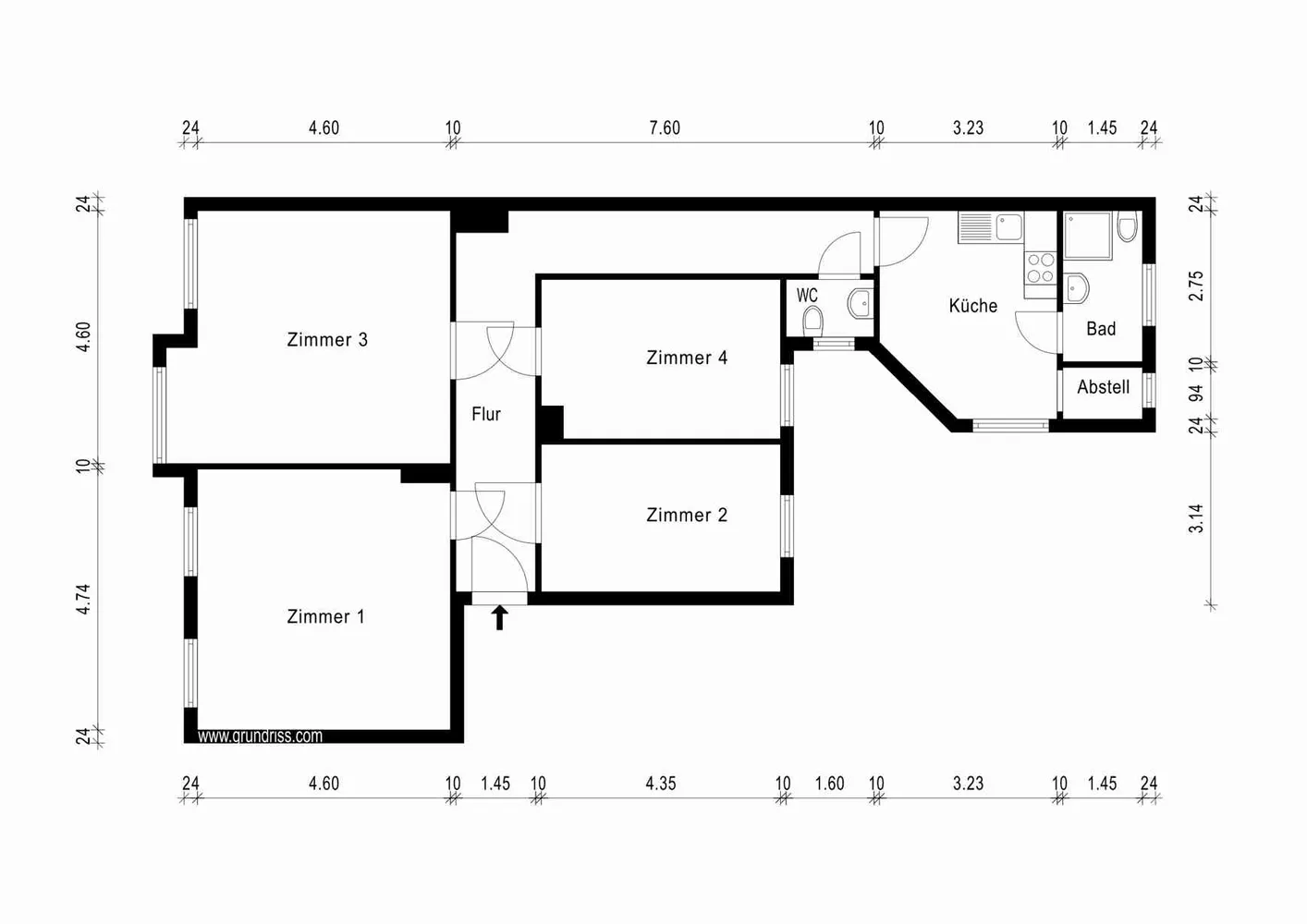 4 Zimmer Wohnung mit 101 m² in Jena – Bild 2