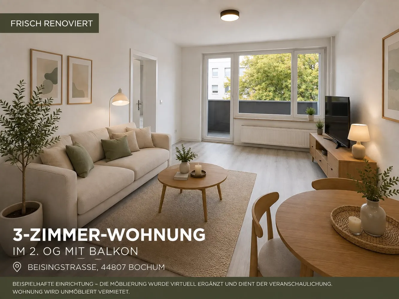 3 Zimmer Wohnung mit 66 m² in Bochum – Bild 1
