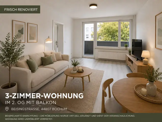 3 Zimmer Wohnung mit 66 m² in Bochum – Bild 1