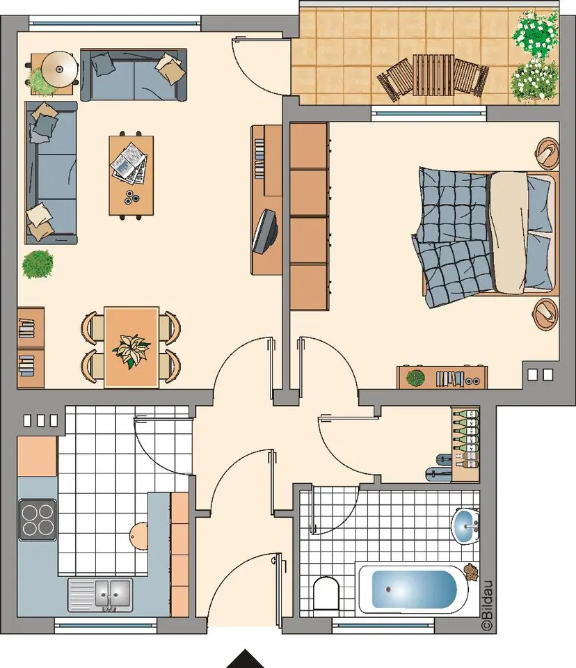 2 Zimmer Wohnung mit 56 m² in Remscheid – Bild 2
