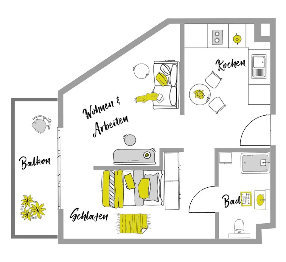 2 Zimmer Wohnung mit 34 m² in Offenbach – Bild 5