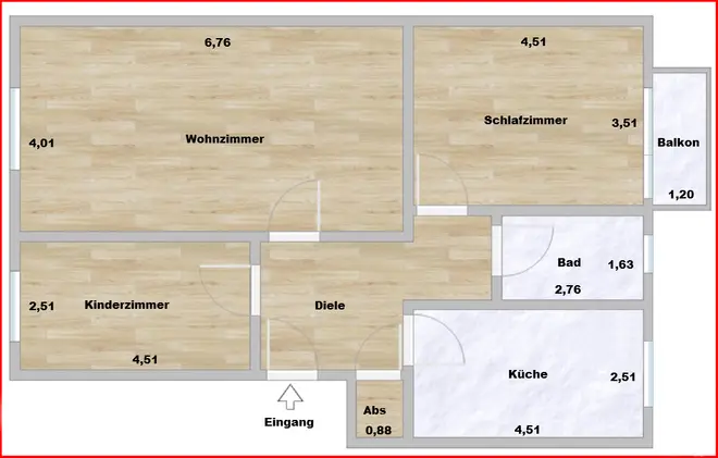 3 Zimmer Wohnung mit 79 m² in Essen – Bild 2