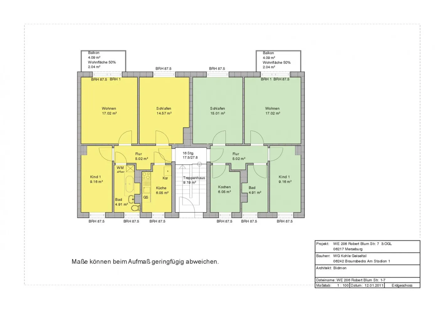3 Zimmer Wohnung mit 60 m² in Merseburg – Bild 2