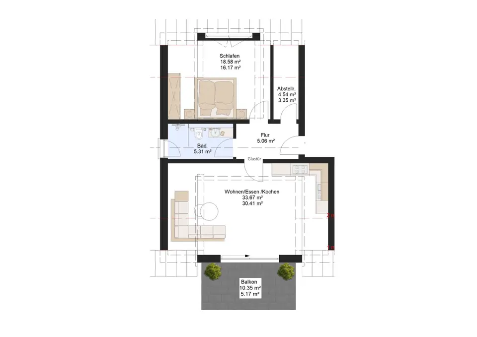 2 Zimmer Wohnung mit 66 m² in Regensburg – Bild 5