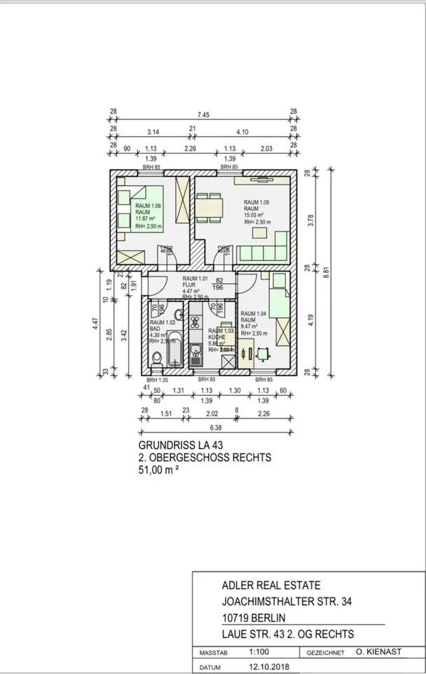 3 Zimmer Wohnung mit 51 m² in Aschersleben – Bild 9