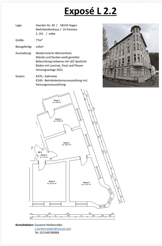 3 Zimmer Wohnung mit 77 m² in Hagen – Bild 1