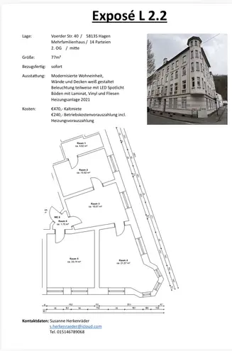 3 Zimmer Wohnung mit 77 m² in Hagen – Bild 1