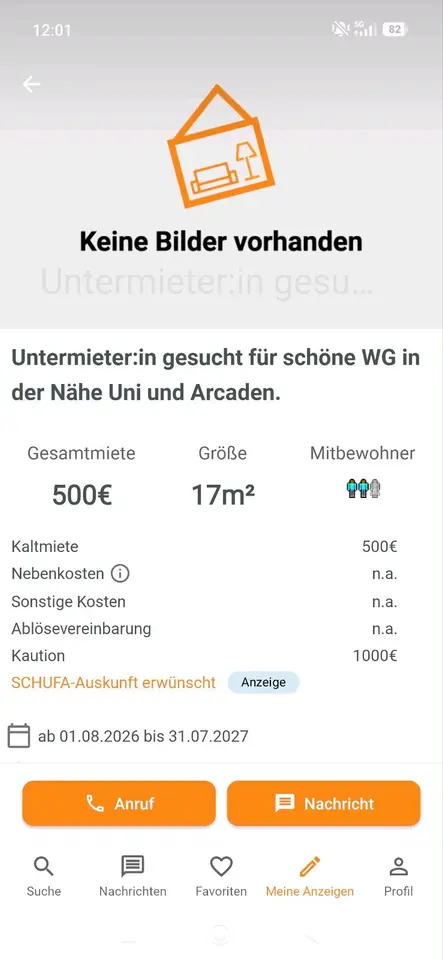 WG-Zimmer mit 34 m² in Regensburg – Bild 8