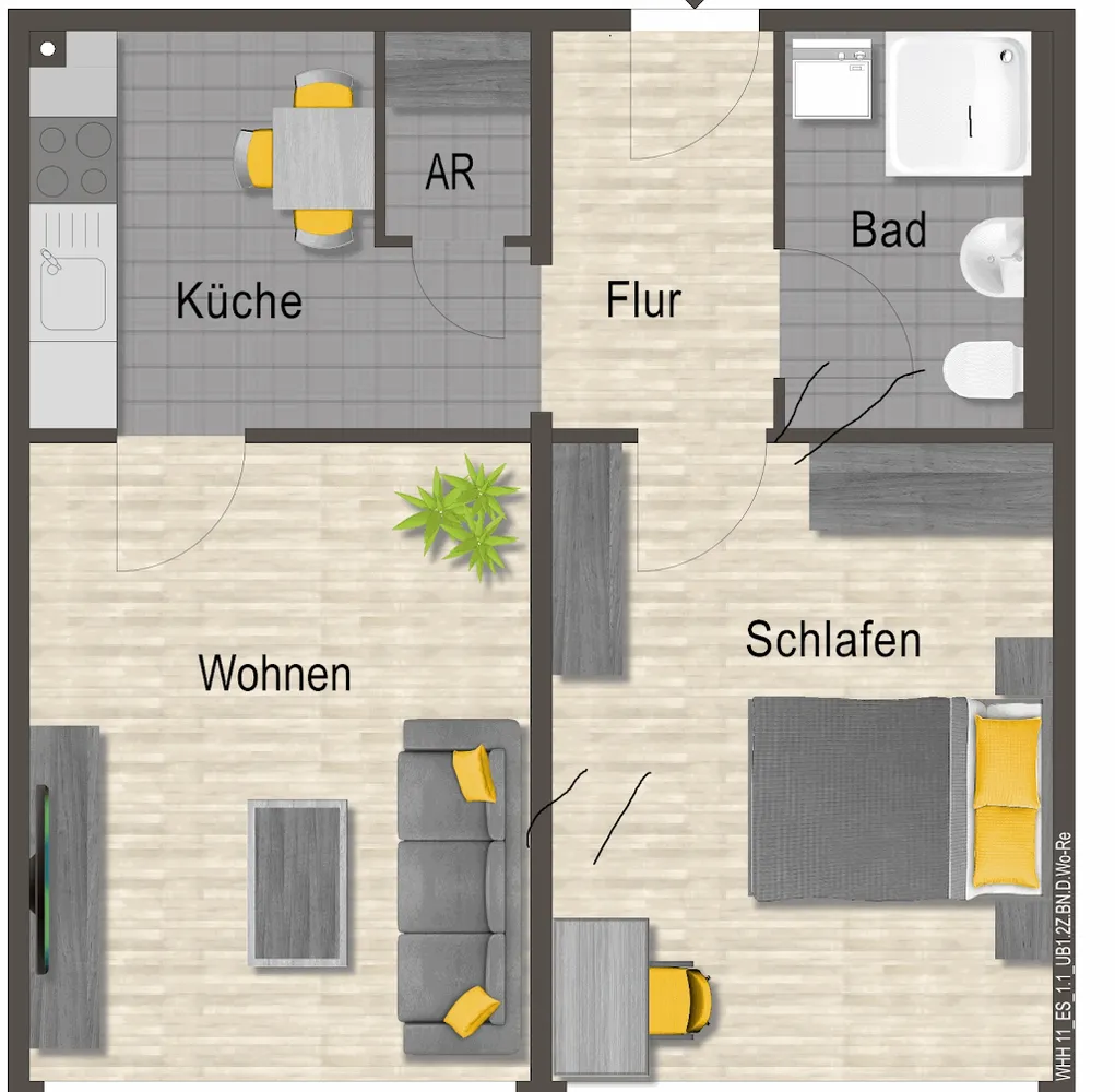 2 Zimmer Wohnung mit 48 m² in Neubrandenburg – Bild 12