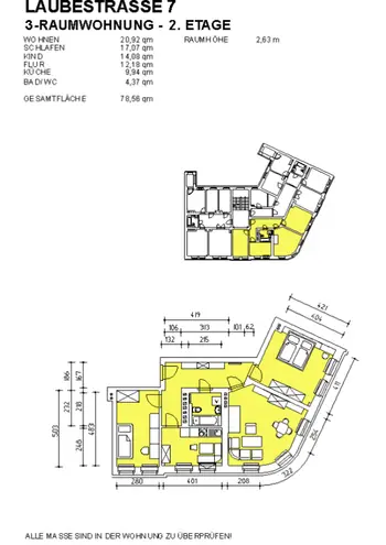 3 Zimmer Wohnung mit 79 m² in Dresden – Bild 2