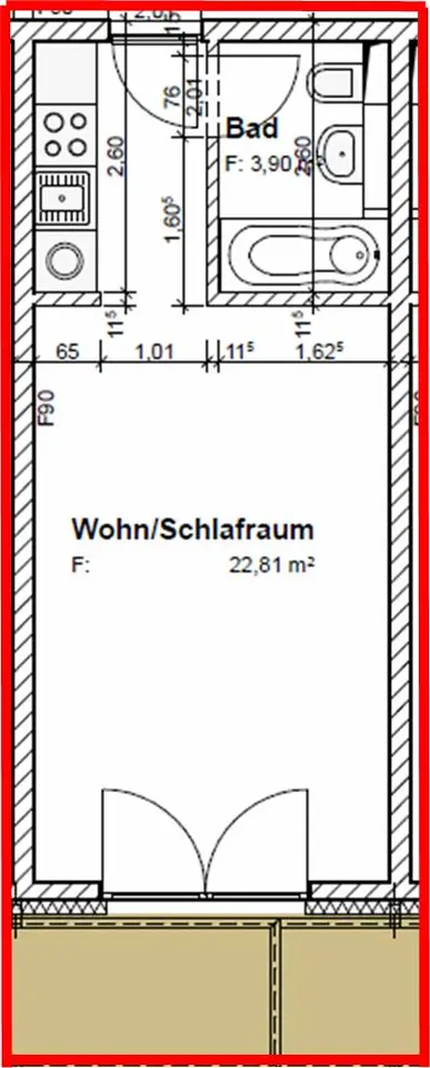 Studio mit 31 m² in Göttingen – Bild 7