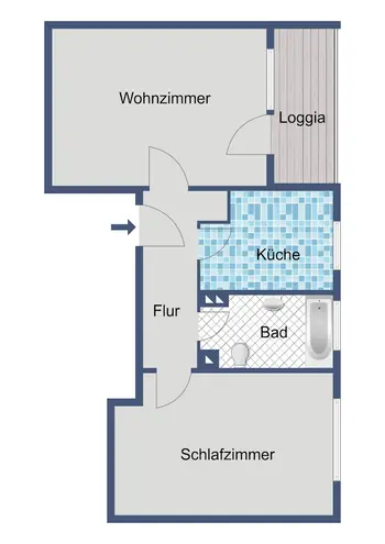 2 Zimmer Wohnung mit 49 m² in Frankfurt am Main – Bild 5