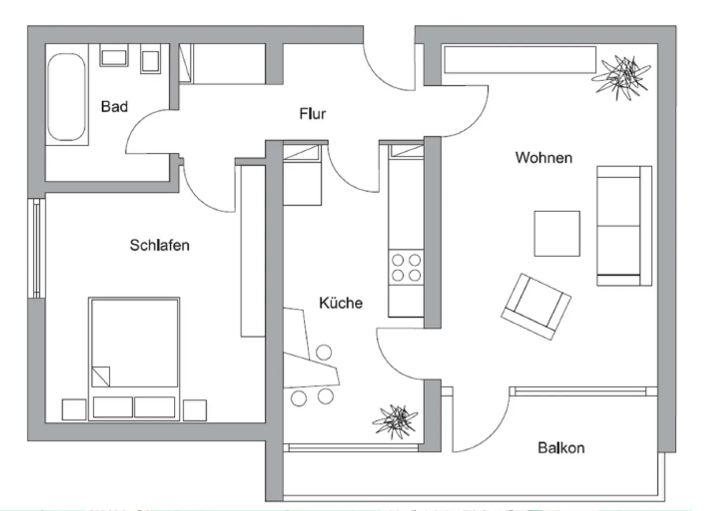 2 Zimmer Wohnung mit 69 m² in Bayreuth – Bild 1