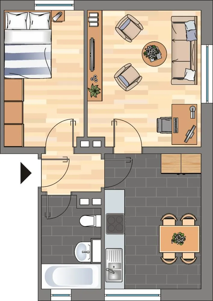 2 Zimmer Wohnung mit 40 m² in Kiel – Bild 4