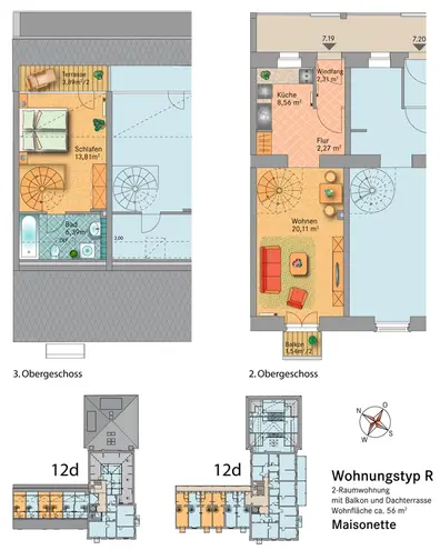 2 Zimmer Wohnung mit 56 m² in Dresden – Bild 2