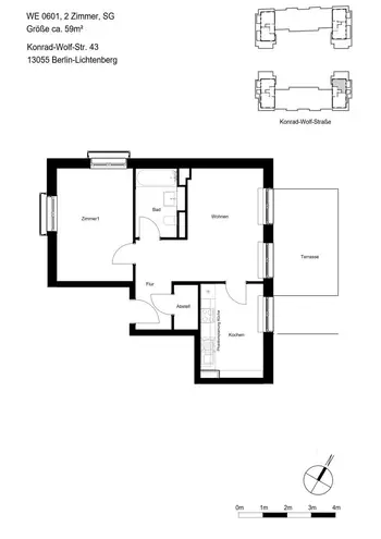 2 Zimmer Wohnung mit 60 m² in Berlin – Bild 2