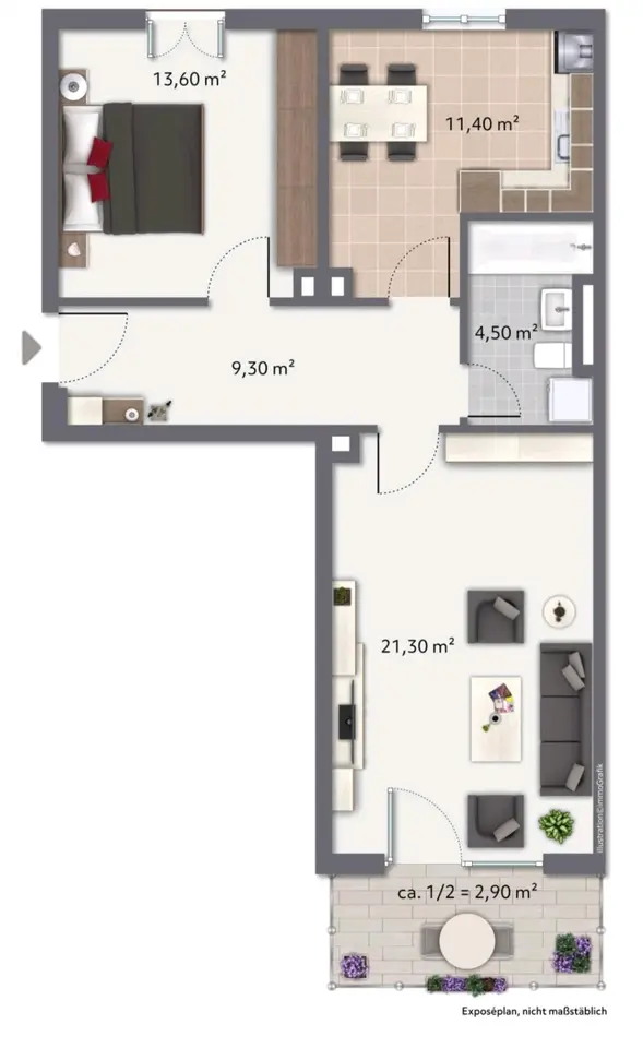 WG-Zimmer mit 63 m² in Freising – Bild 2