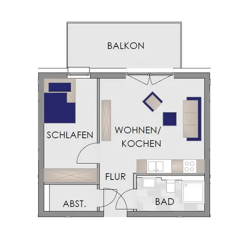 2 Zimmer Wohnung mit 45 m² in Marburg – Bild 4
