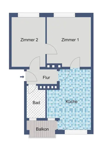 2 Zimmer Wohnung mit 53 m² in Kassel – Bild 4