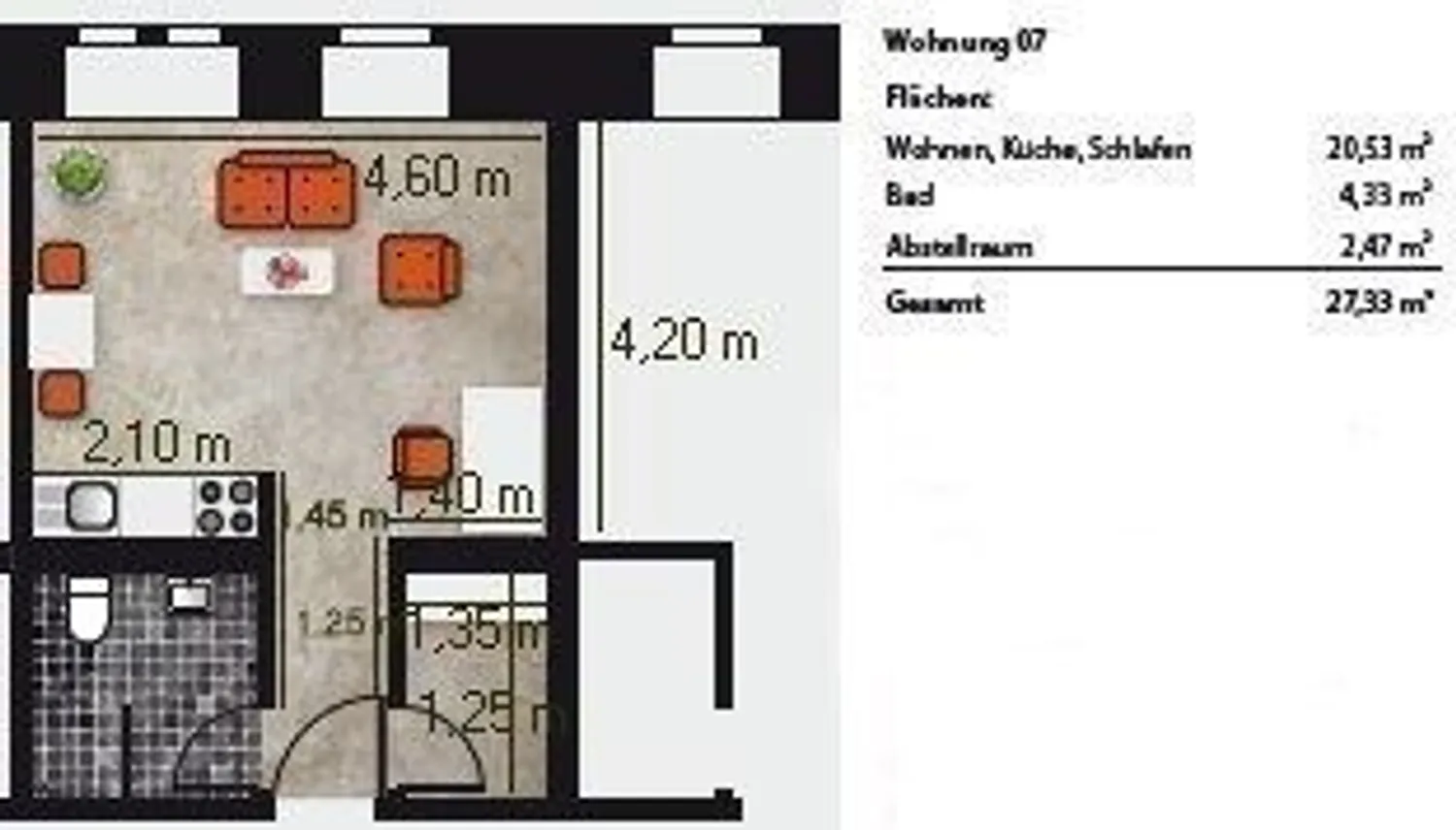1 Zimmer Wohnung mit 28 m² in Dresden – Bild 12