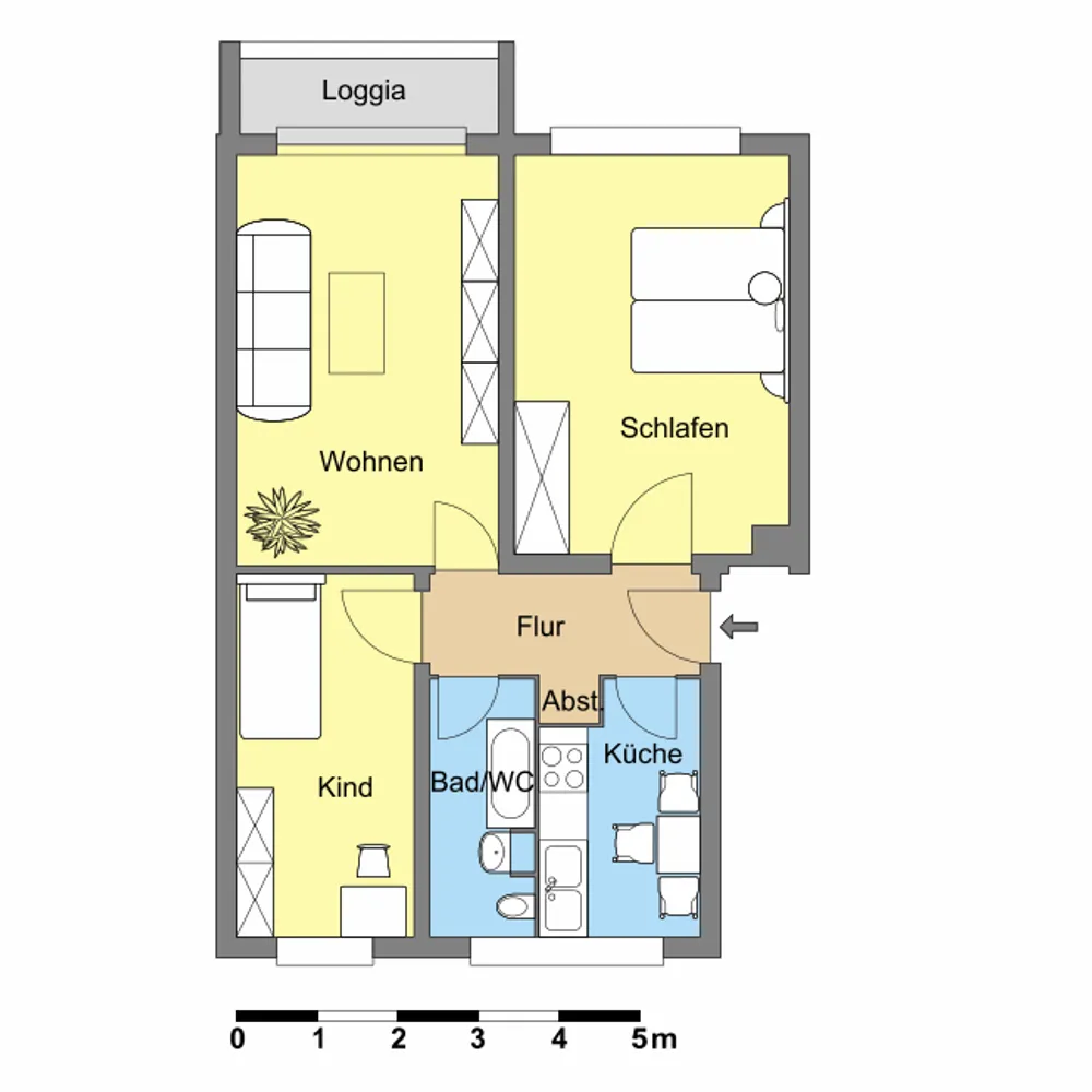 3 Zimmer Wohnung mit 61 m² in Dessau-Roßlau – Bild 11
