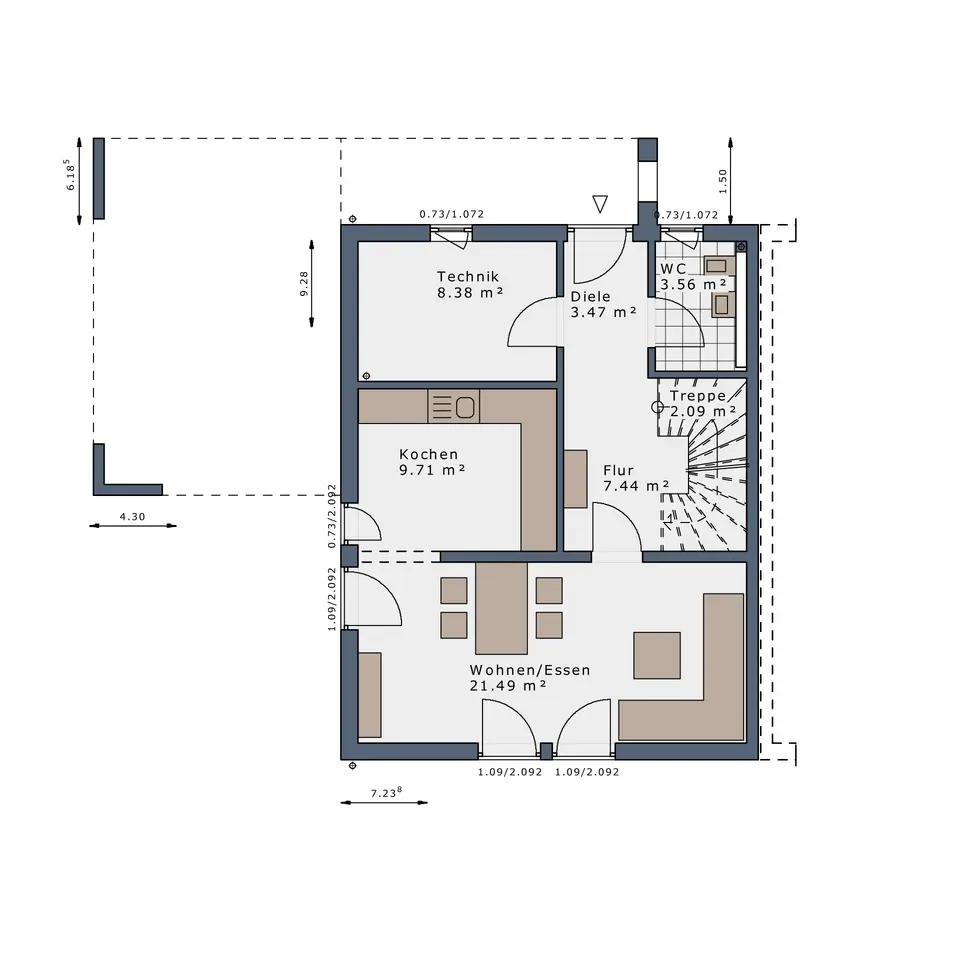 4 Zimmer Haus mit 120 m² in Düsseldorf – Bild 3