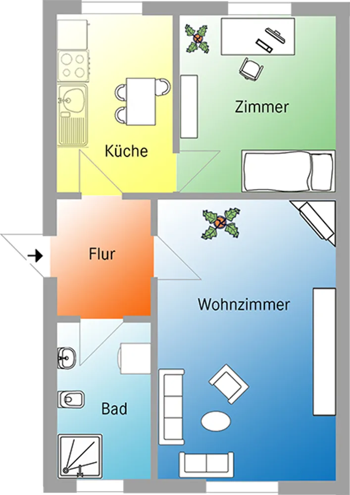 2 Zimmer Wohnung mit 43 m² in Magdeburg – Bild 11