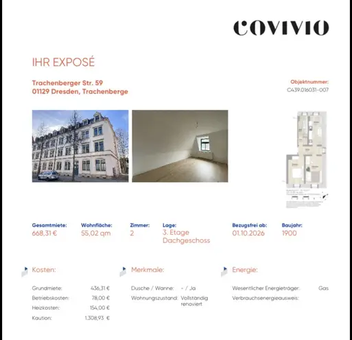2 Zimmer Wohnung mit 55 m² in Dresden – Bild 10