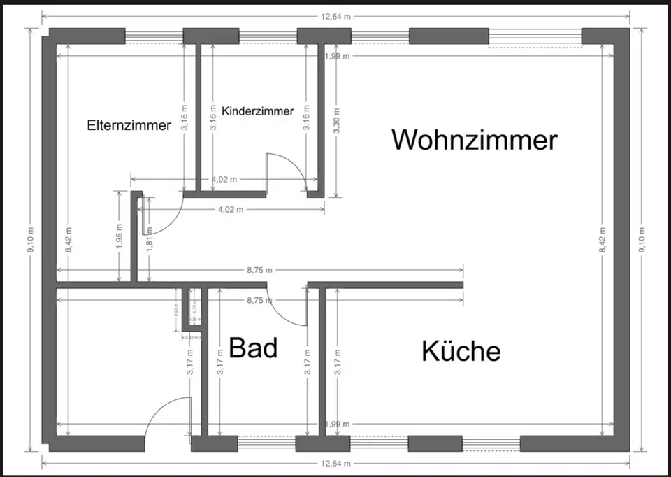 4 Zimmer Wohnung mit 94 m² in Detmold – Bild 9