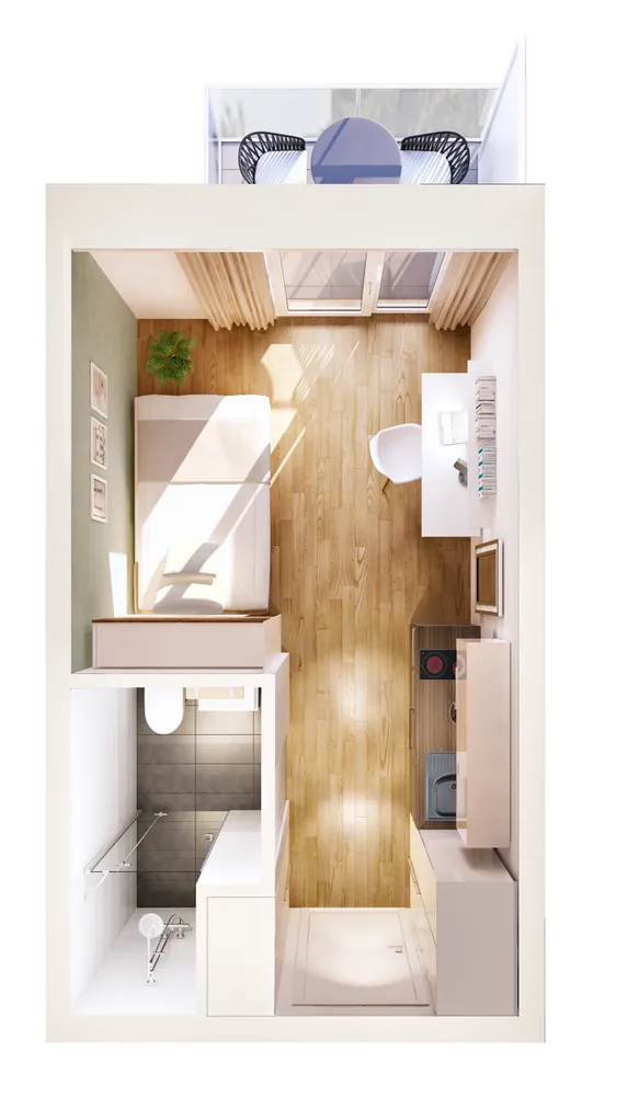 1 Zimmer Wohnung mit 22 m² in Reutlingen – Bild 3