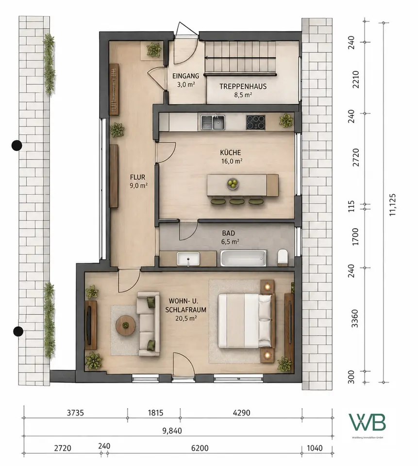 3 Zimmer Wohnung mit 60 m² in Aschersleben – Bild 6