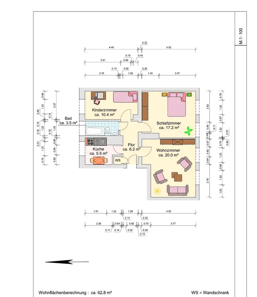 3 Zimmer Wohnung mit 63 m² in Rostock – Bild 9
